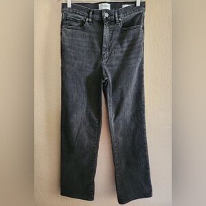 Frame le sleek straight black wash jeans size 28